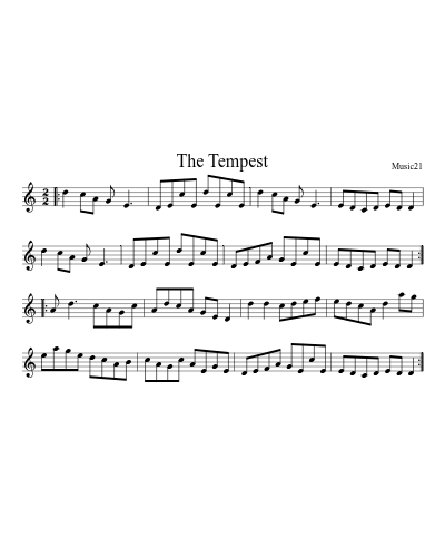 The Tempest sheet music preview