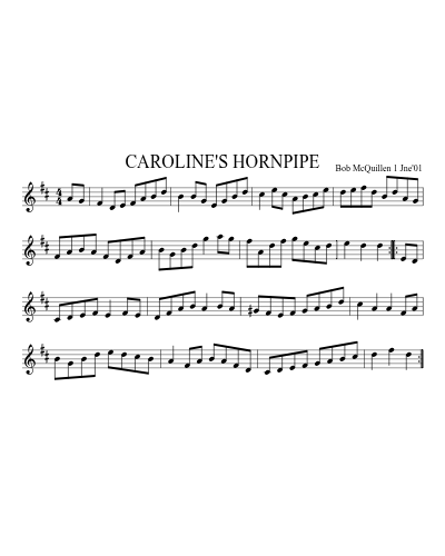 CAROLINE'S HORNPIPE (Version 2)