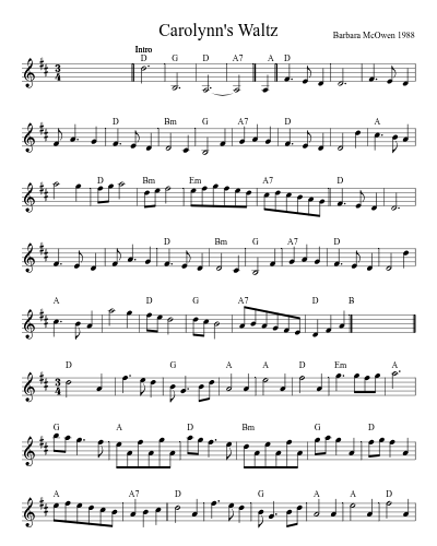 Carolynn's waltz (Version 2)