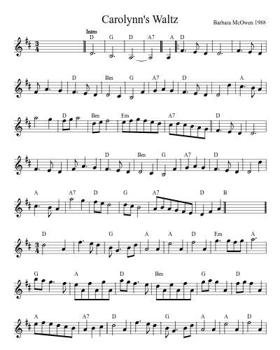 Carolynn's waltz (Version 3)