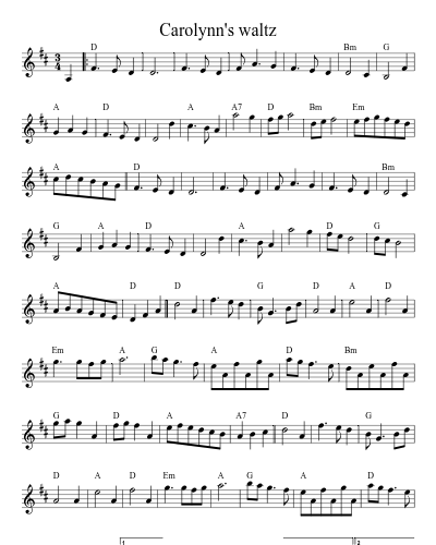 Carolynn's waltz (Version 5)