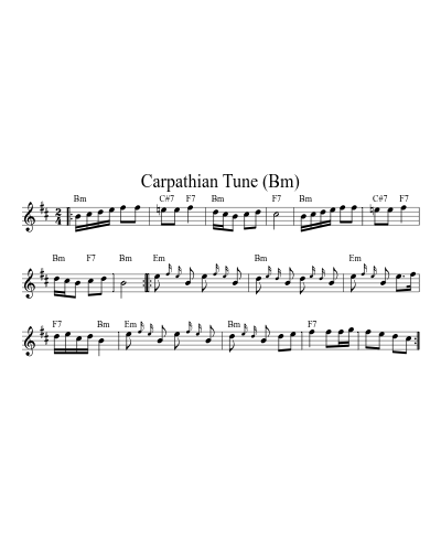 Carpathian Tune (Bm)