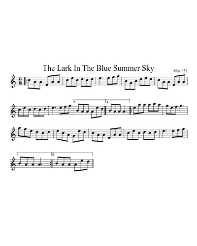 The Lark In The Blue Summer Sky