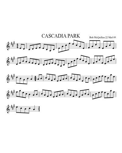 CASCADIA PARK (Version 2)