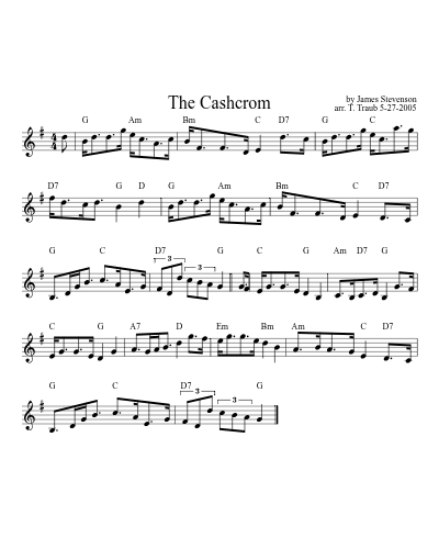 The Cashcrom (Version 2) sheet music preview