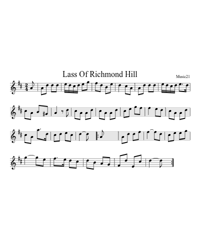Lass Of Richmond Hill preview