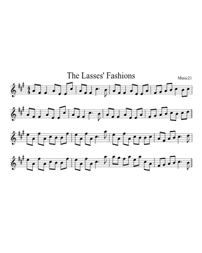 The Lasses' Fashions sheet music preview