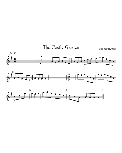 The Castle Garden sheet music preview