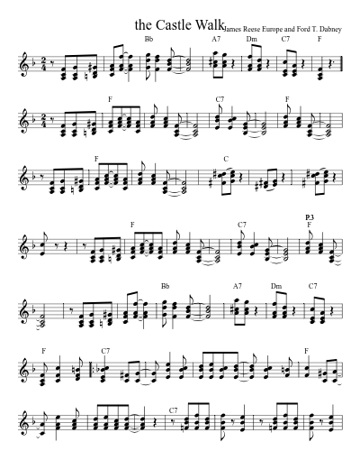 the Castle Walk (Version 2) sheet music preview