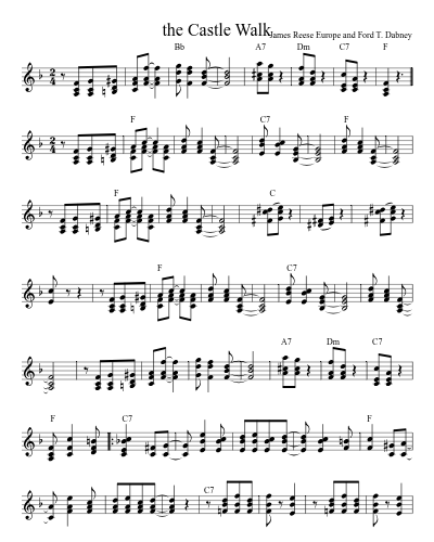 the Castle Walk (Version 3) sheet music preview