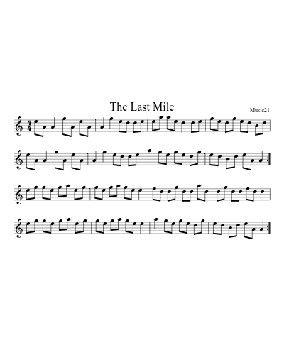 The Last Mile sheet music preview