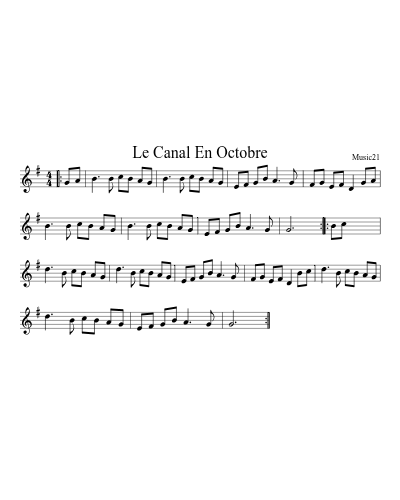 Le Canal En Octobre