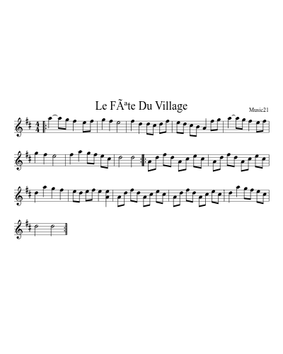 Le FÃªte Du Village preview