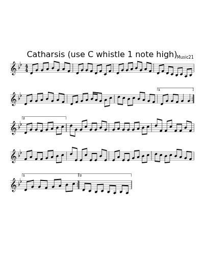 Catharsis (use C whistle 1 note high)