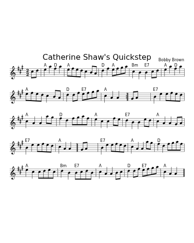 Catherine Shaw's Quickstep (Version 2)