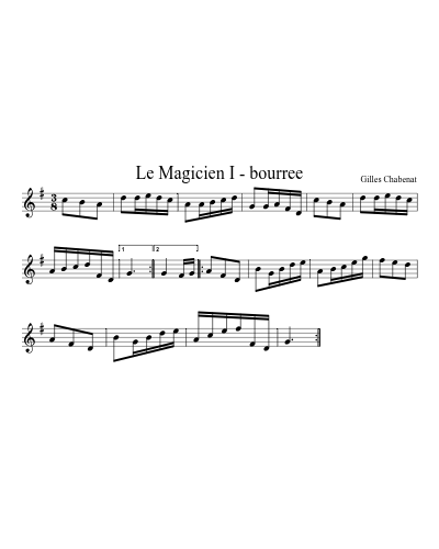 Le Magicien I - bourree preview