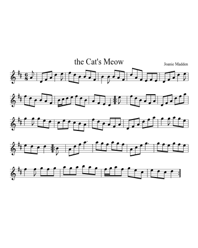 The Cat's Meow (Version 2) sheet music preview