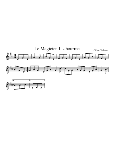 Le Magicien II - bourree preview