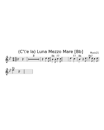 (C'\'e la) Luna Mezzo Mare   [Bb]