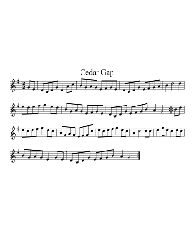 Cedar Gap (Version 3)