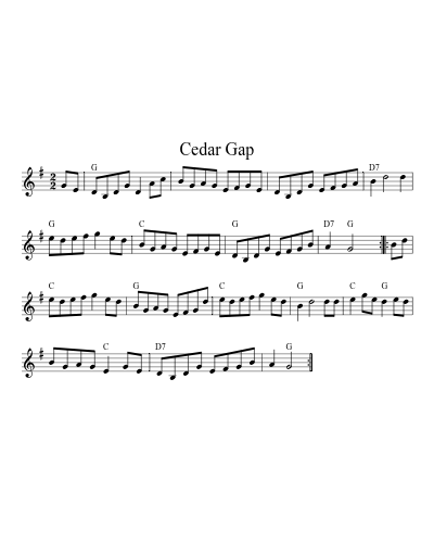 Cedar Gap (Version 7)