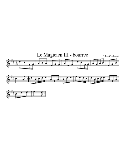 Le Magicien III - bourree (Version 2)