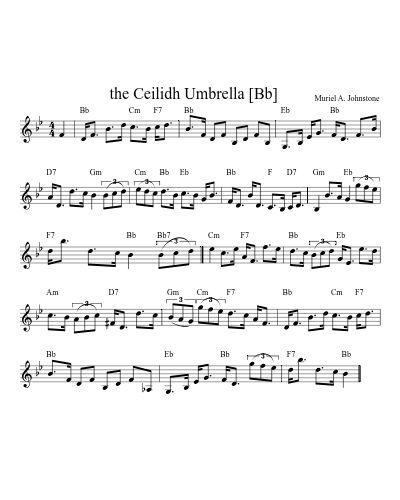 the Ceilidh Umbrella    (C) sheet music preview