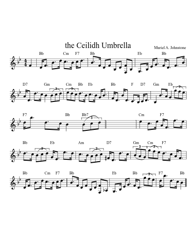 the Ceilidh Umbrella (Version 2) sheet music preview