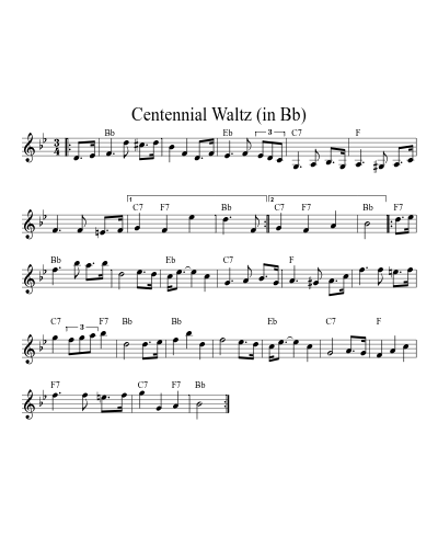 Centennial Waltz (in Bb)