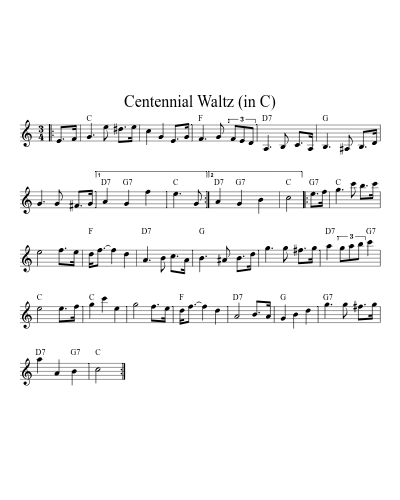 Centennial Waltz (in C)