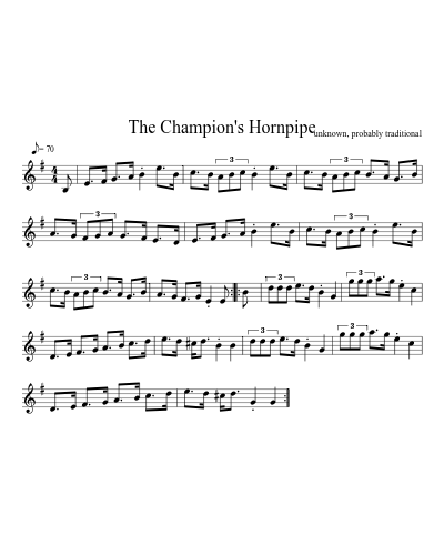 The Champion's Hornpipe (Version 2)