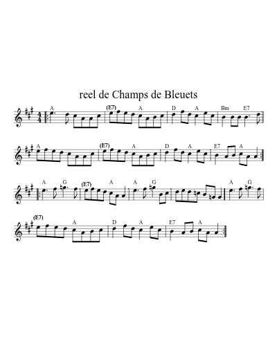 reel de Champs de Bleuets