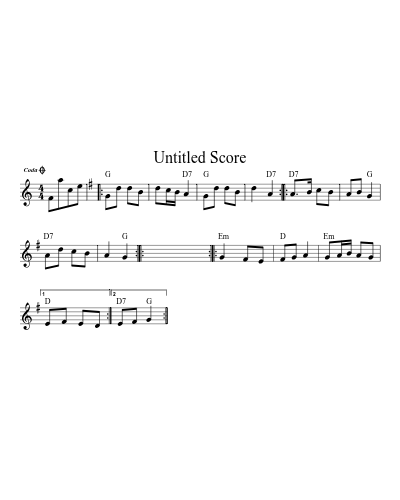 Chapelloise Am C Dm G 16 11 (Version 5) sheet music preview