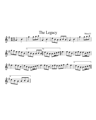 The Legacy sheet music preview