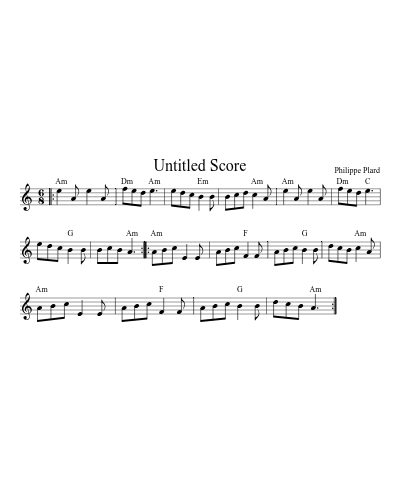 Chapelloise Am Dm C Dm 8 16 12 (Version 2) sheet music preview