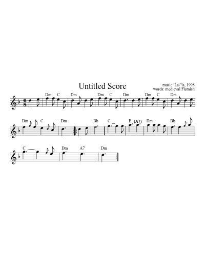 Chapelloise Am Dm C Dm 8 16 12 (Version 6) sheet music preview