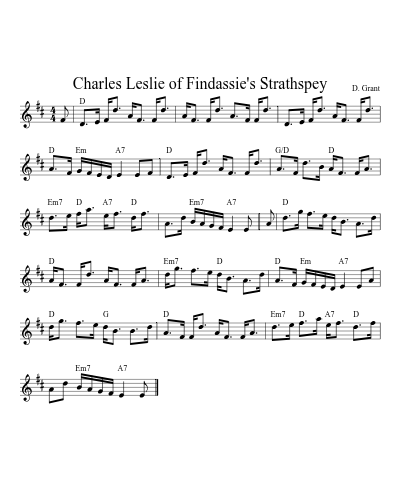 Charles Leslie of Findassie's Strathspey