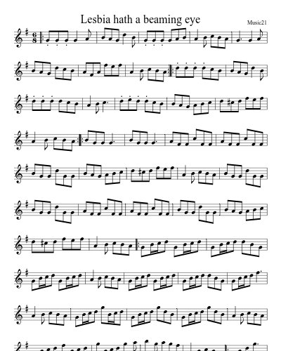 Lesbia hath a beaming eye
