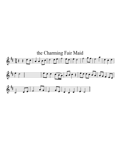 The Charming Fair Maid (Version 3) sheet music preview