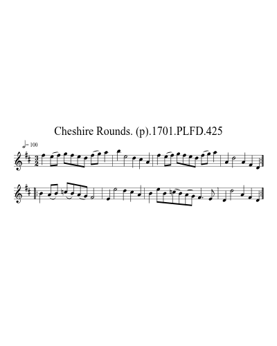 Cheshire Rounds. (p).1701.PLFD.425