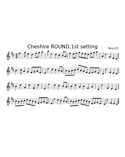 Cheshire ROUND,1st setting