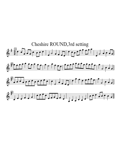 Cheshire ROUND,3rd setting