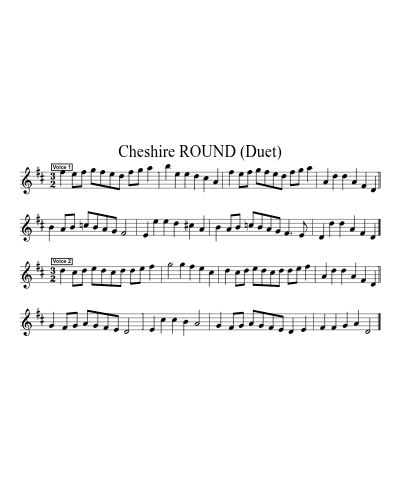 Cheshire ROUND (Duet)