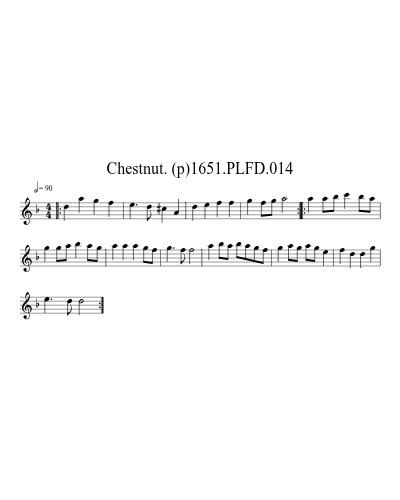 Chestnut. (p)1651.PLFD.014 sheet music preview