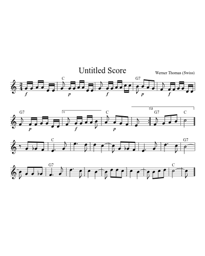 Chicken Dance C D G A 32 3 sheet music preview