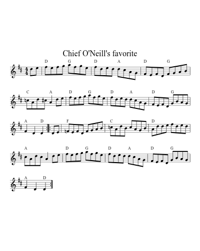 Chief O'Neill's favorite (Version 4)