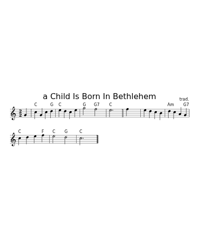 a Child Is Born In Bethlehem (Version 2)
