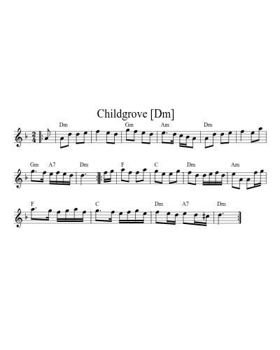 Childgrove    [Dm]