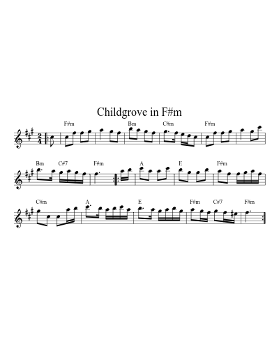 Childgrove in F#m sheet music preview