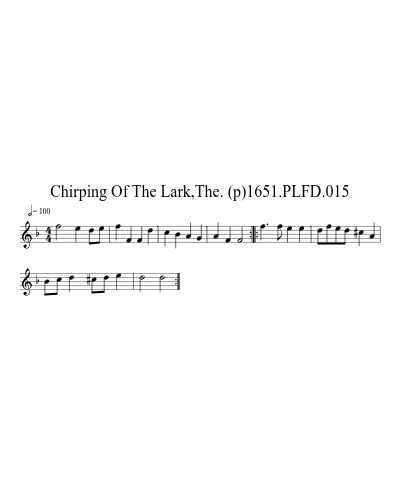 Chirping Of The Lark,The. (p)1651.PLFD.015
